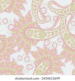 paisley seamless Vector pattern. batik style background