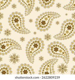 Paisley sem emenda Vetor padrão. fundo estilo batik, sem emenda paisley padrão com cores de tendência para roupas de cama .textiles, tecidos, lembranças, embalagem, cartões de saudação e scrapbooking, xale
