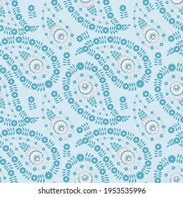 Paisley seamless vector pattern for fabric design.