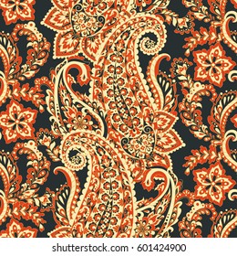 Paisley seamless vector pattern. floral vintage background