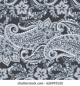 Paisley seamless vector pattern. floral vintage background