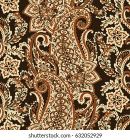 Paisley seamless vector pattern. floral vintage background