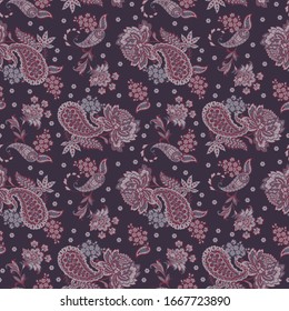 Paisley seamless vector pattern. Indian floral ornament 