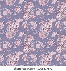 Paisley seamless vector pattern. Indian floral ornament 