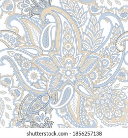Paisley seamless vector pattern. Indian floral ornament 