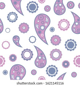 Paisley seamless vector pattern. Vintage background