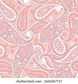 Paisley seamless vector pattern. Vintage background in batik style