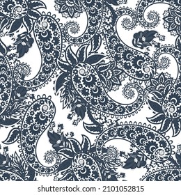 Patrón vectorial transparente. Fondo vintage en estilo batik