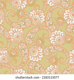 Paisley nahtloses Vektormuster. Vintage auf Batik-Hintergrund