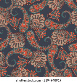 Patrón vectorial transparente. Fondo vintage en estilo batik