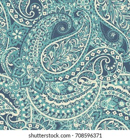 Paisley Seamless vintage background. Vector background for textile design