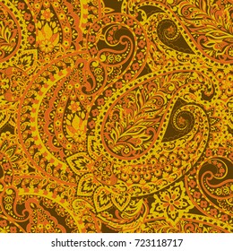 Paisley Seamless vintage background. Vector background for textile design