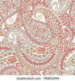 Paisley Seamless vintage background. Vector background for textile design