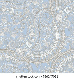 Paisley Seamless vintage vector background.