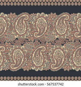 Paisley Seamless vintage vector Pattern