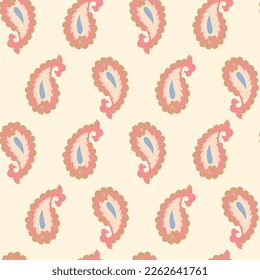 Paisley shape suzani seamless pattern - patterns for fabrics and other things in the home interior. Traditional textile products. 