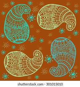 paisley and stars vector