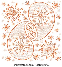 paisley and stars vector