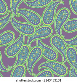 Paisley Stil Floral nahtloses Muster. Vektorgrafik-Damast-Hintergrund