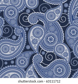 Paisley style seamless ornament