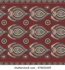 paisley style seamless vector pattern