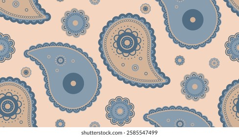 Paisley swirling at boho beauty. Template buta as linen outline. Botany graphic, ornate surreal. Clothes eco of fantasy damask.