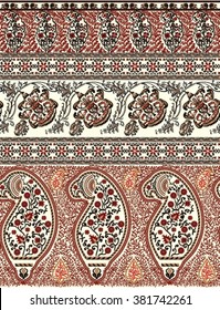 paisley tapestry hem border design