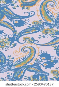 paisley textile pattern design texture,pasley textile pattern design, Magical Traditional Paisleys Seamless Pattern for wallpaper design or fabric textile printing.