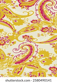 paisley textile pattern design texture,pasley textile pattern design, Magical Traditional Paisleys Seamless Pattern for wallpaper design or fabric textile printing.