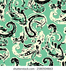 paisley textile pattern design texture,pasley textile pattern design, Magical Traditional Paisleys Seamless Pattern for wallpaper design or fabric textile printing.