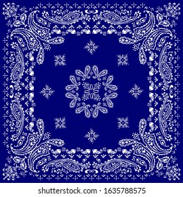 Paisley textile pattern vector illustration for bandana , scarf etc.