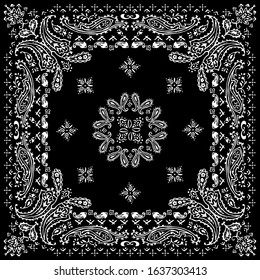 Paisley textile pattern vector illustration for bandana , scarf etc.