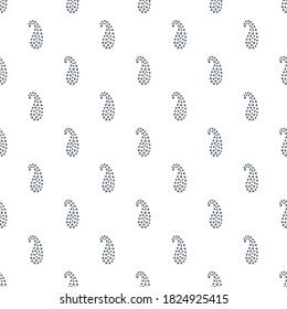 Fondo de patrón ininterrumpido de la tribu Paisley. Ilustración de vectores étnicos. 