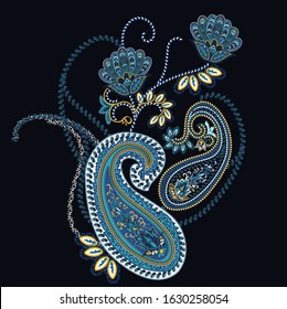 paisley vector art for embellishment
