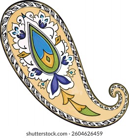paisley vector element india flower