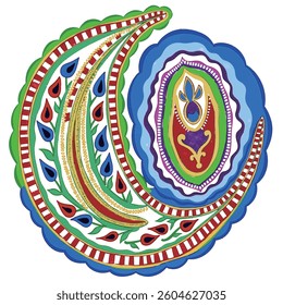 paisley vector element india flower