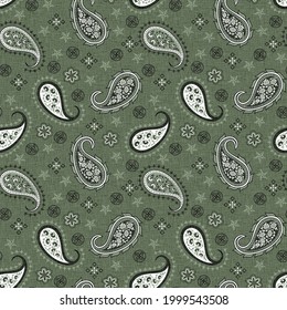 paisley  vector illustration in damask style Seamless vintage background