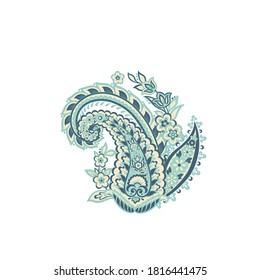 Paisley vector isolated pattern. Damask style Vintage illustration