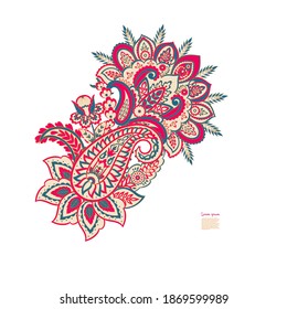 Patrón aislado del vector Paisley. Ilustración de vintage de estilo Damask