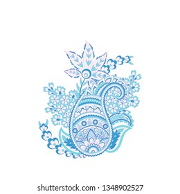 Paisley vector isolated pattern. Floral Vintage illustration