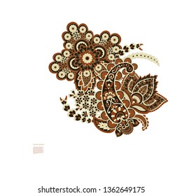Paisley vector isolated pattern. Floral Vintage illustration