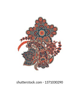 Paisley vector isolated pattern. Floral Vintage illustration