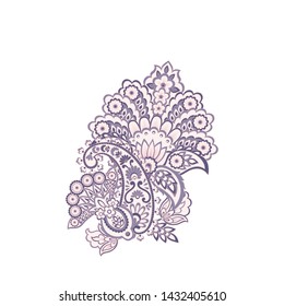 Paisley vector isolated pattern. Floral Vintage illustration