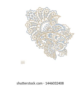 Paisley vector isolated pattern. Floral Vintage illustration