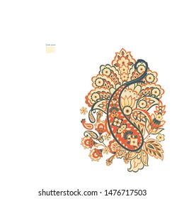 Paisley vector isolated pattern. Floral Vintage illustration