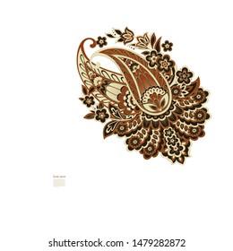 Paisley vector isolated pattern. Floral Vintage illustration
