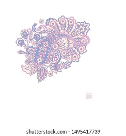 Paisley vector isolated pattern. Floral Vintage illustration