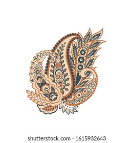 Paisley vector isolated pattern. Floral Vintage illustration