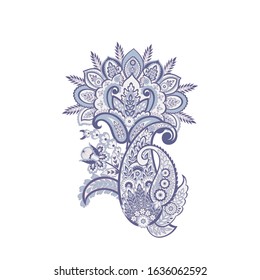 Paisley vector isolated pattern. Floral Vintage illustration