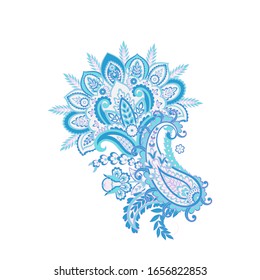 Paisley vector isolated pattern. Floral Vintage illustration